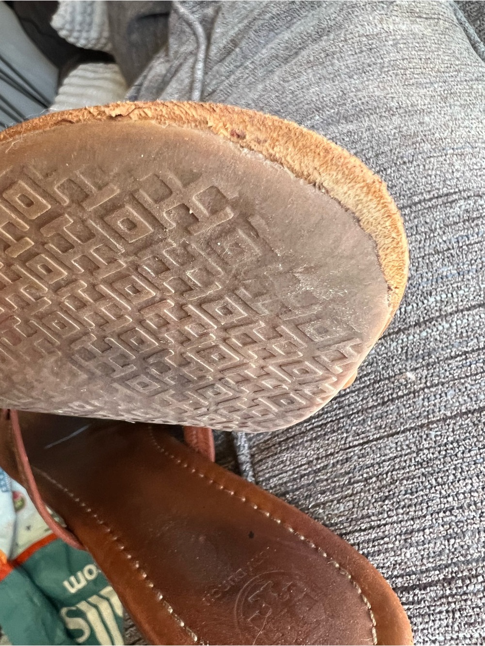 Tory Burch Miller Brown Leather Sandals Size 11 M - Picture 12 of 17